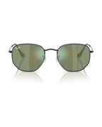 Hexagonal Sunglasses - Black/Green Mirror - Ray-Ban