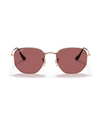 Hexagonal Sunglasses - Rose Gold/Violet Polarized - Ray-Ban