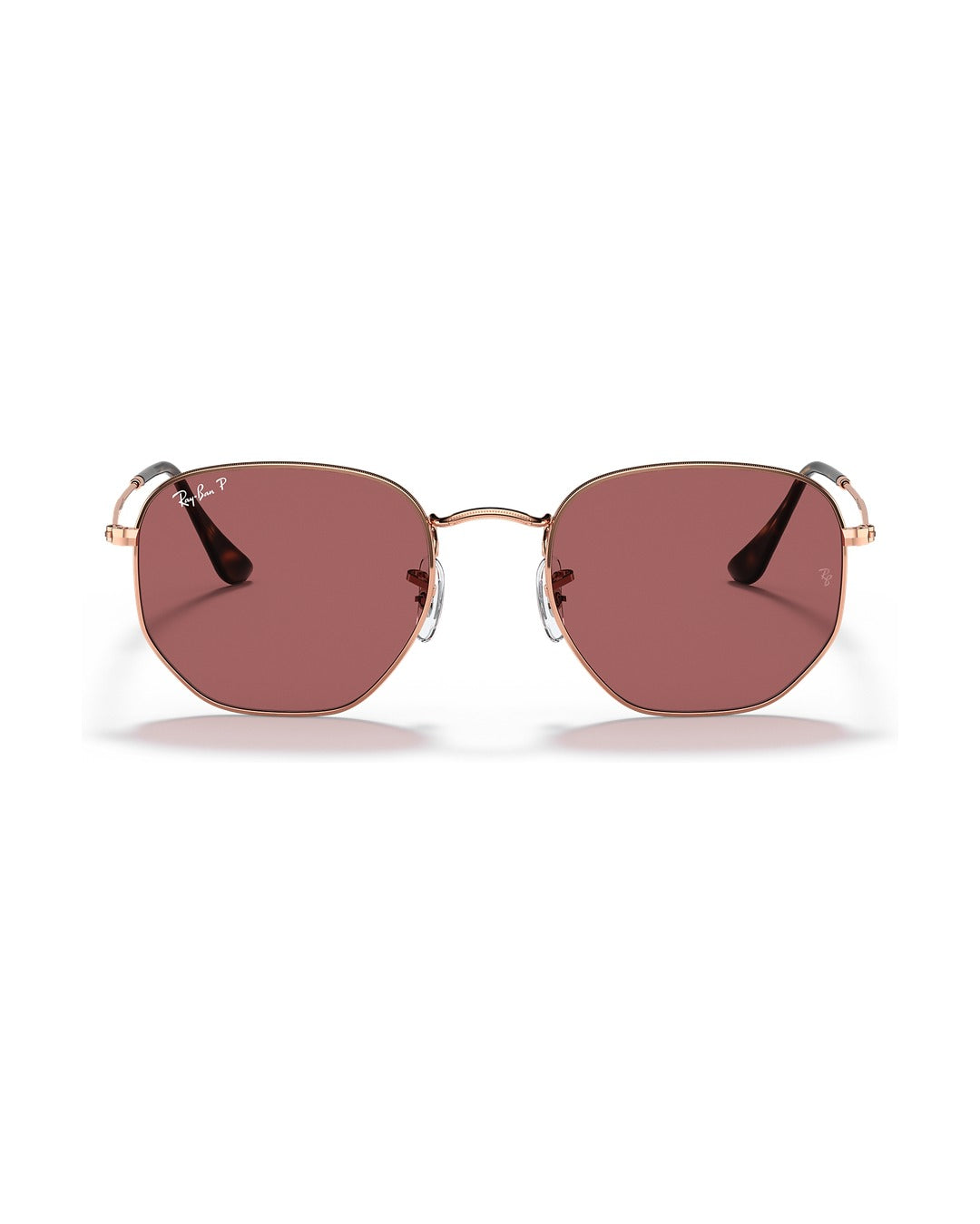 Hexagonal Sunglasses - Rose Gold/Violet Polarized - Ray-Ban