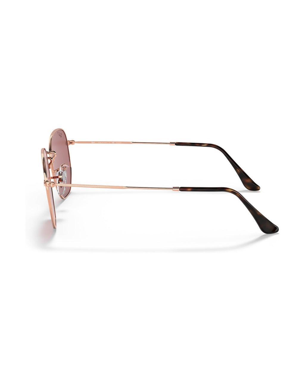 Hexagonal Sunglasses - Rose Gold/Violet Polarized - Ray-Ban
