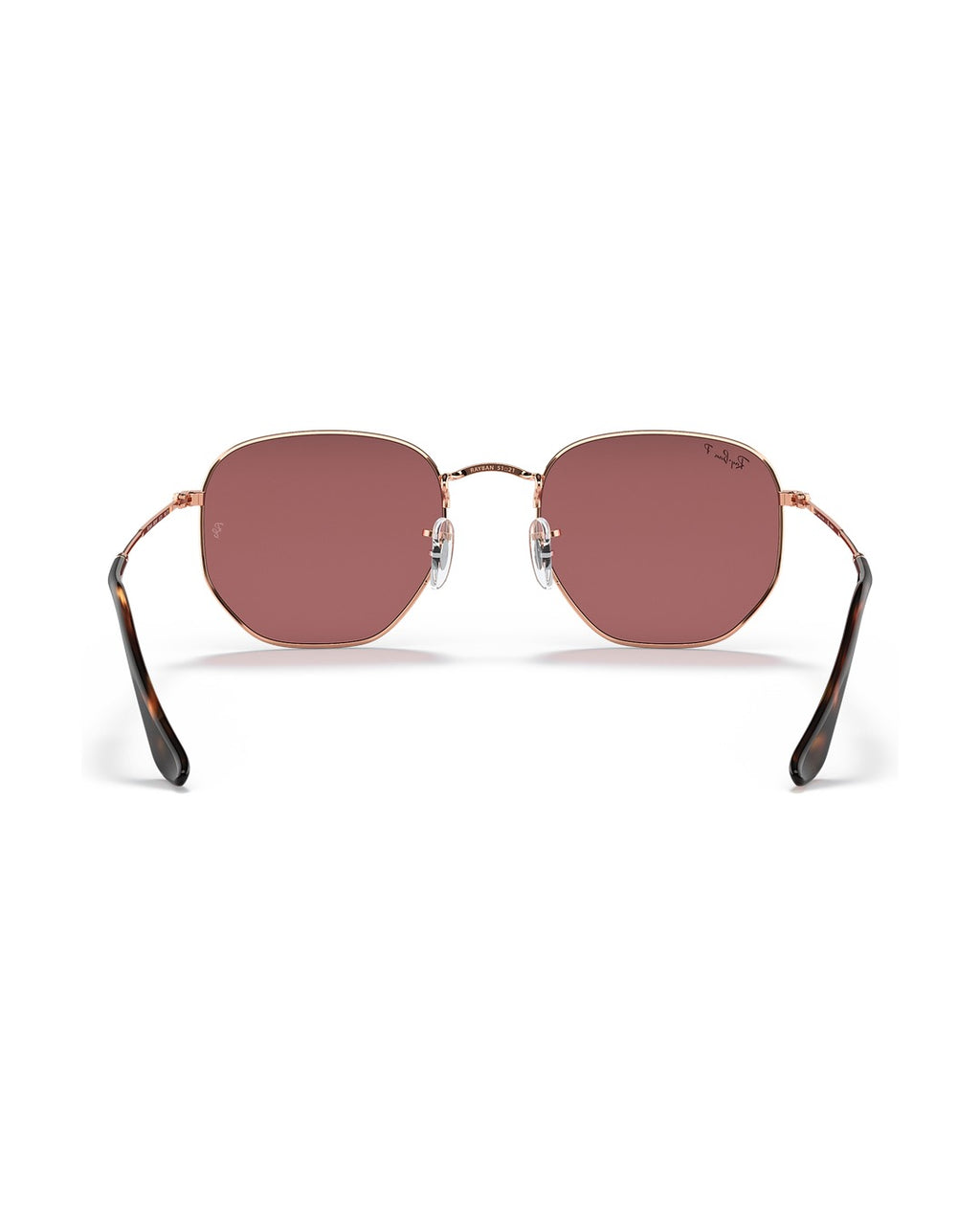 Hexagonal Sunglasses - Rose Gold/Violet Polarized - Ray-Ban
