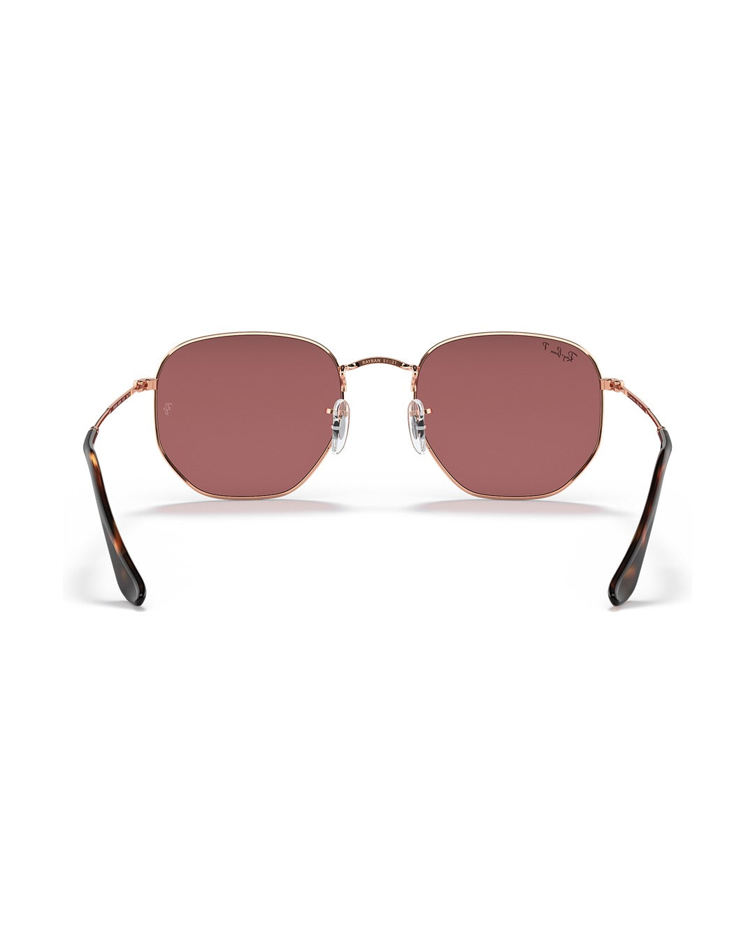 Hexagonal Sunglasses - Rose Gold/Violet Polarized - Ray-Ban