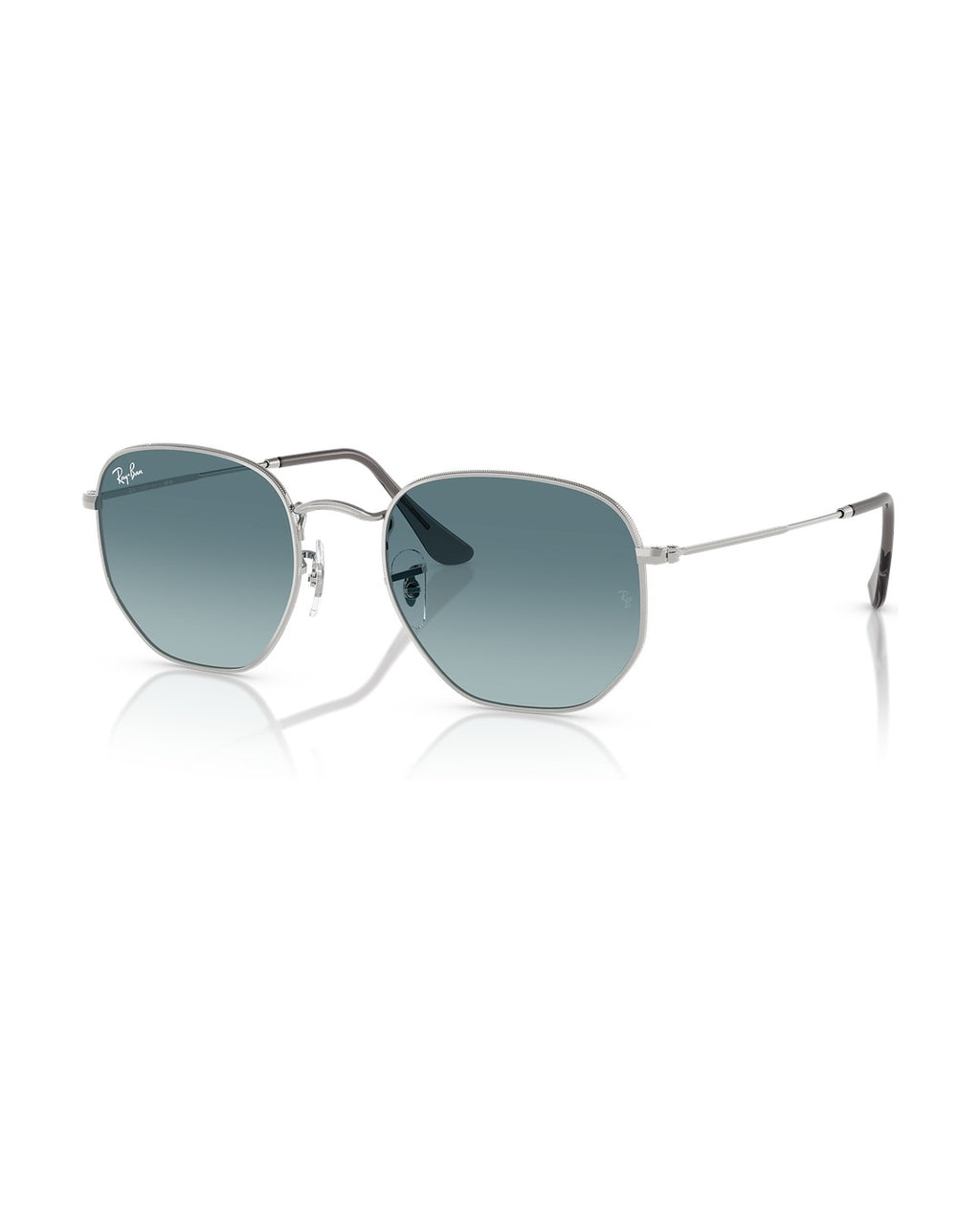 Hexagonal Sunglasses - Silver/Blue Gradient Grey - Ray-Ban