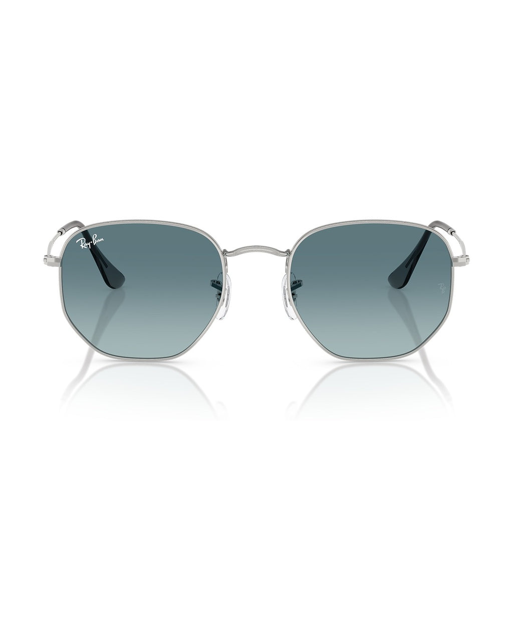 Hexagonal Sunglasses - Silver/Blue Gradient Grey - Ray-Ban