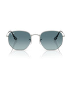 Hexagonal Sunglasses - Silver/Blue Gradient Grey - Ray-Ban
