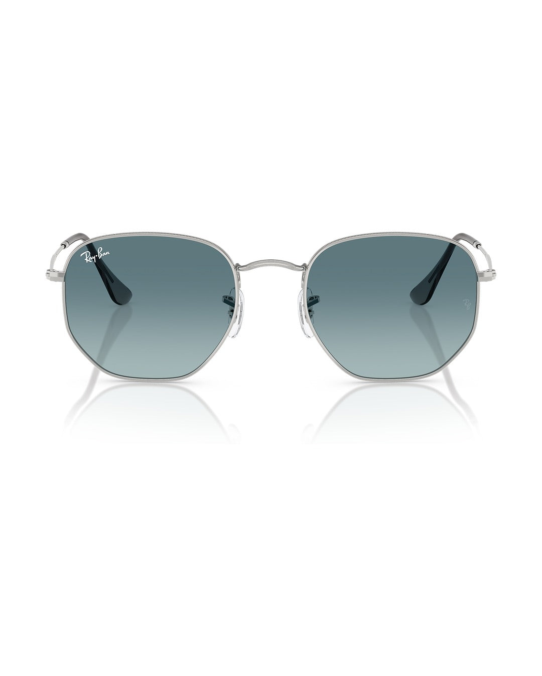 Hexagonal Sunglasses - Silver/Blue Gradient Grey - Ray-Ban