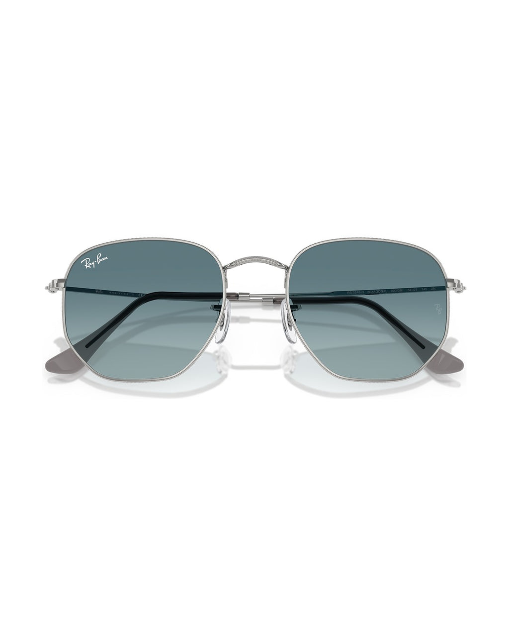Hexagonal Sunglasses - Silver/Blue Gradient Grey - Ray-Ban