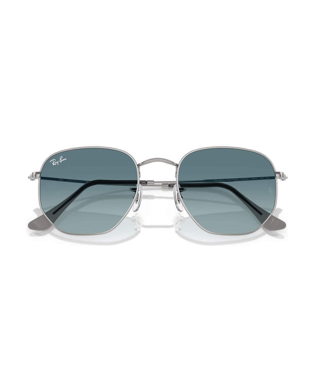 Hexagonal Sunglasses - Silver/Blue Gradient Grey - Ray-Ban