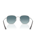 Hexagonal Sunglasses - Silver/Blue Gradient Grey - Ray-Ban