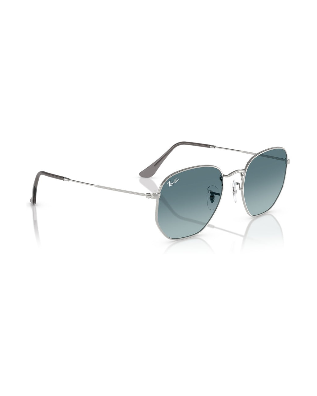 Hexagonal Sunglasses - Silver/Blue Gradient Grey - Ray-Ban