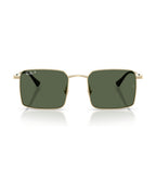 Idan Bio-Based Sunglasses - Pale Gold/Dark Green Polarized - Ray-Ban