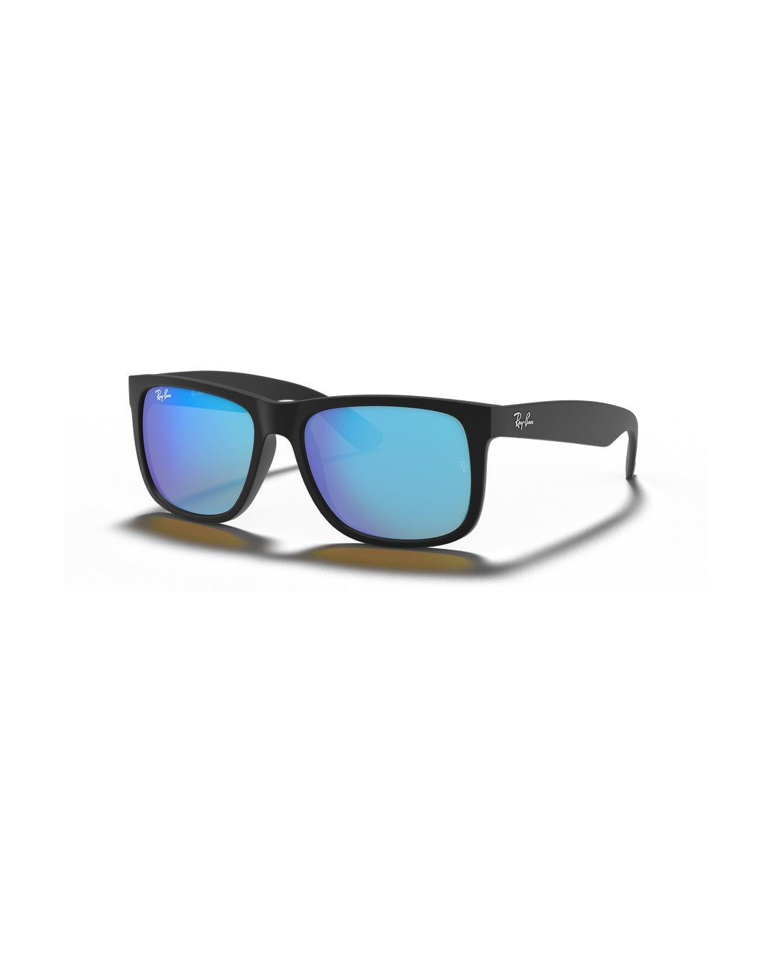 Justin Sunglasses - Rubber Black/Blue Mirror - Ray-Ban