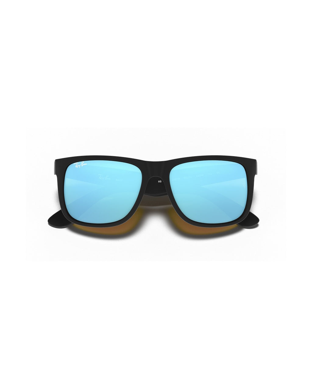 Justin Sunglasses - Rubber Black/Blue Mirror - Ray-Ban