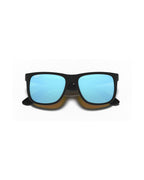 Justin Sunglasses - Rubber Black/Blue Mirror - Ray-Ban