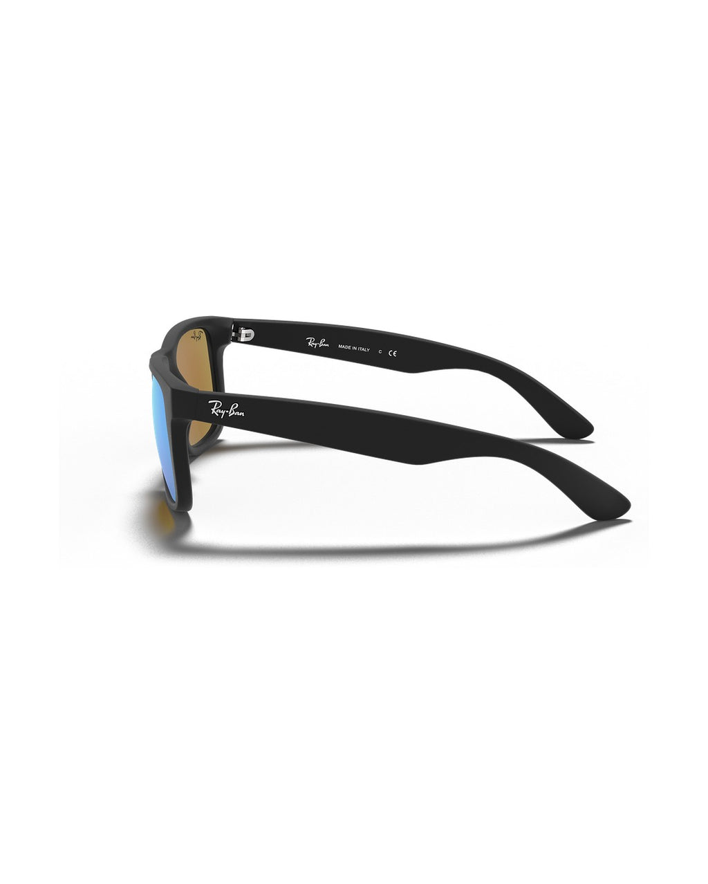 Justin Sunglasses - Rubber Black/Blue Mirror - Ray-Ban