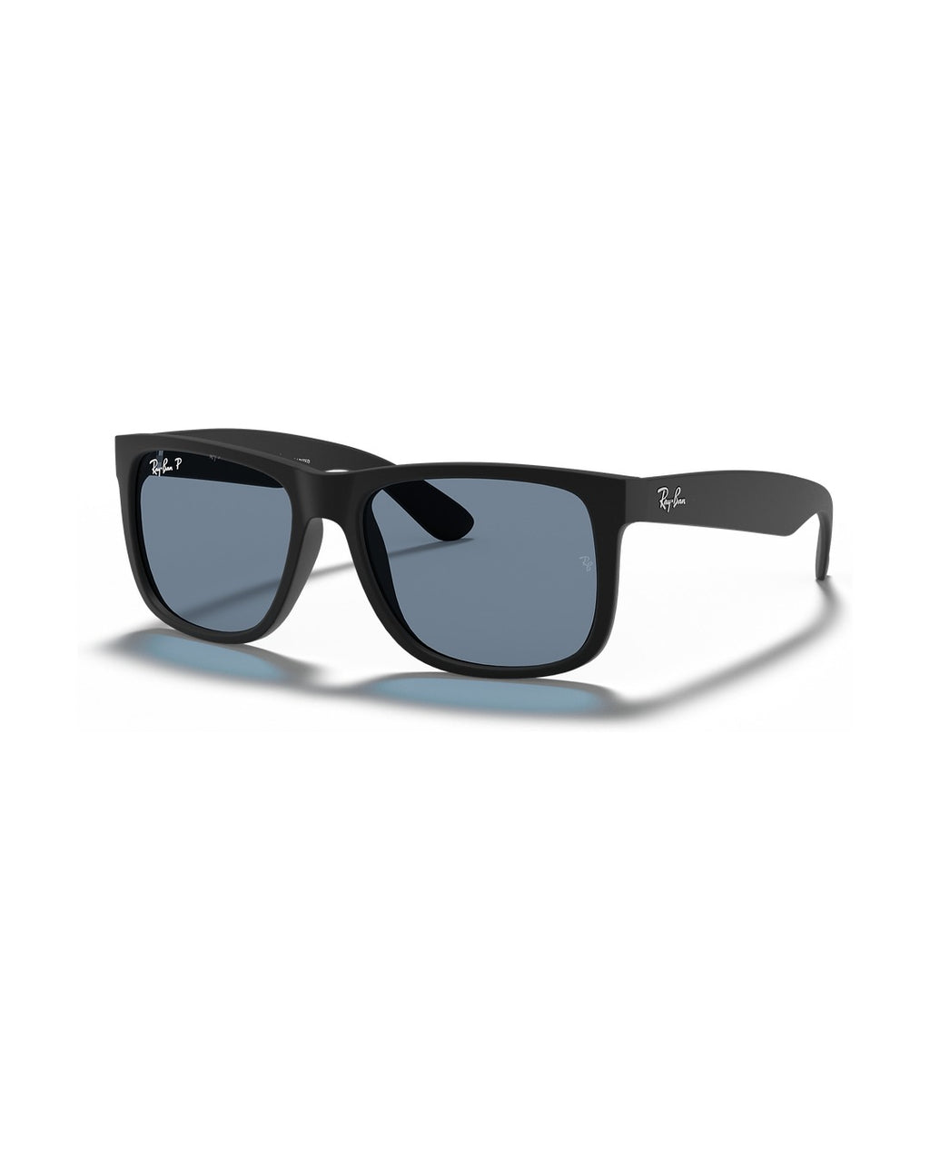 Justin Sunglasses - Rubber Black/Dark Blue Polarized - Ray-Ban
