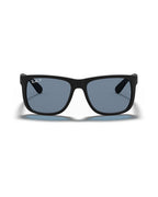Justin Sunglasses - Rubber Black/Dark Blue Polarized - Ray-Ban