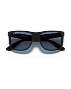 Justin Sunglasses - Rubber Black/Dark Blue Polarized - Ray-Ban