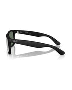 Justin Sunglasses - Rubber Black/Green Mirror Silver Polarised - Ray-Ban