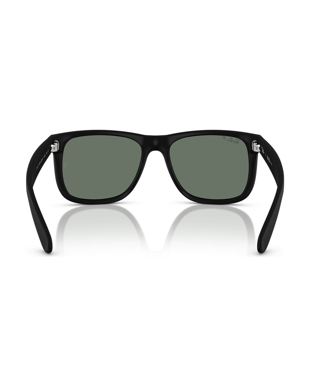 Justin Sunglasses - Rubber Black/Green Mirror Silver Polarised - Ray-Ban