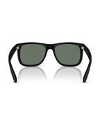 Justin Sunglasses - Rubber Black/Green Mirror Silver Polarised - Ray-Ban