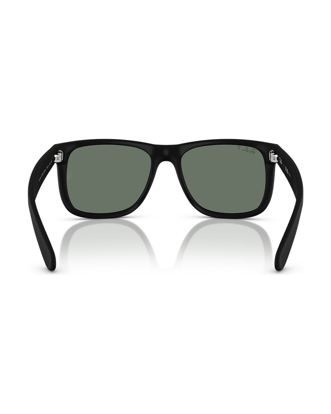 Justin Sunglasses - Rubber Black/Green Mirror Silver Polarised - Ray-Ban