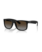 Justin Sunglasses - Rubber Black/Polarized Light Grey Gradient Brown - Ray-Ban