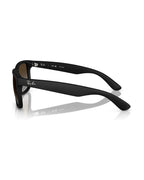 Justin Sunglasses - Rubber Black/Polarized Light Grey Gradient Brown - Ray-Ban