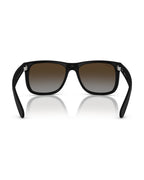 Justin Sunglasses - Rubber Black/Polarized Light Grey Gradient Brown - Ray-Ban