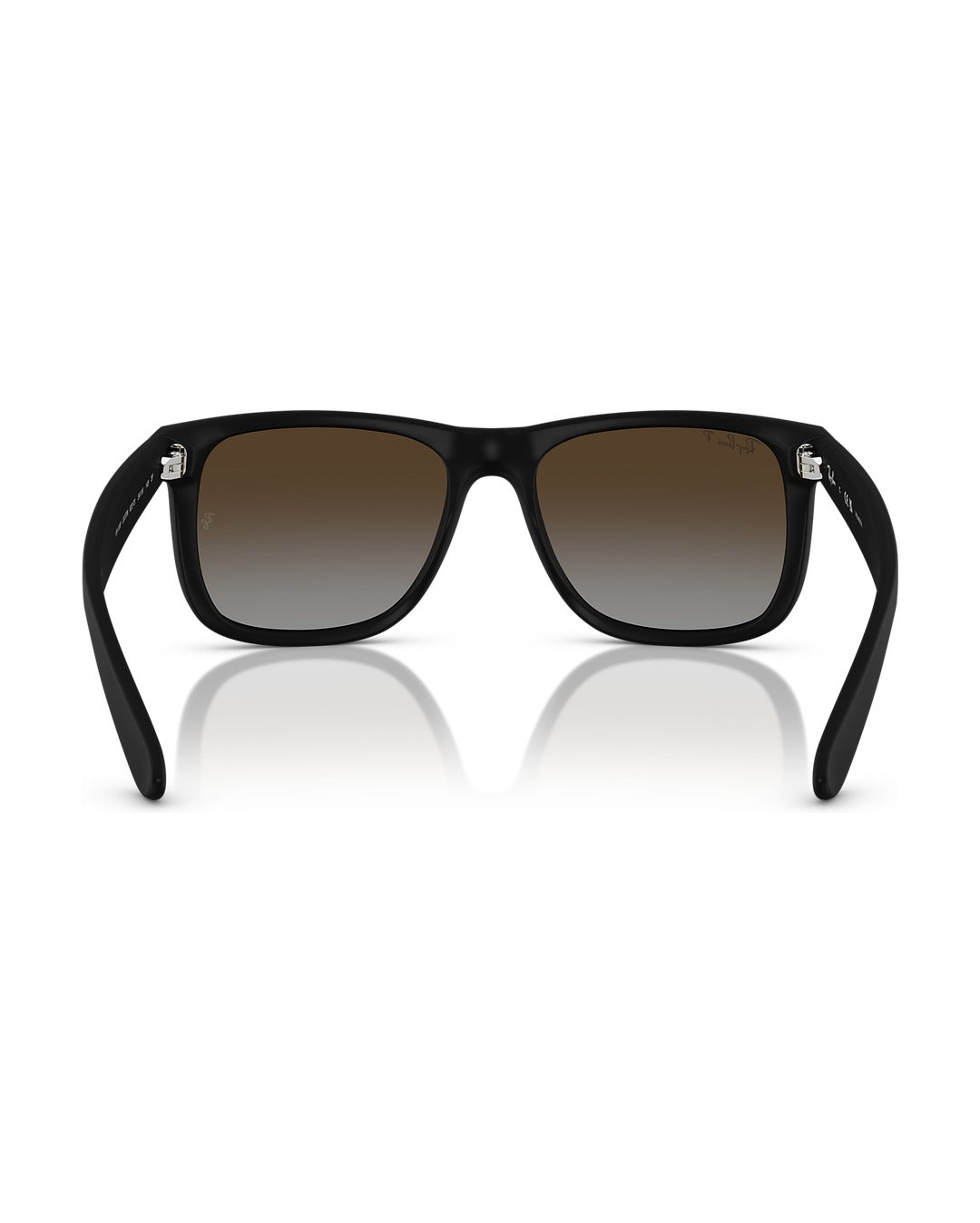 Justin Sunglasses - Rubber Black/Polarized Light Grey Gradient Brown - Ray-Ban