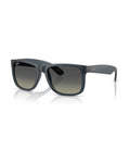 Justin Sunglasses - Rubber Blue/Gradient Grey - Ray-Ban