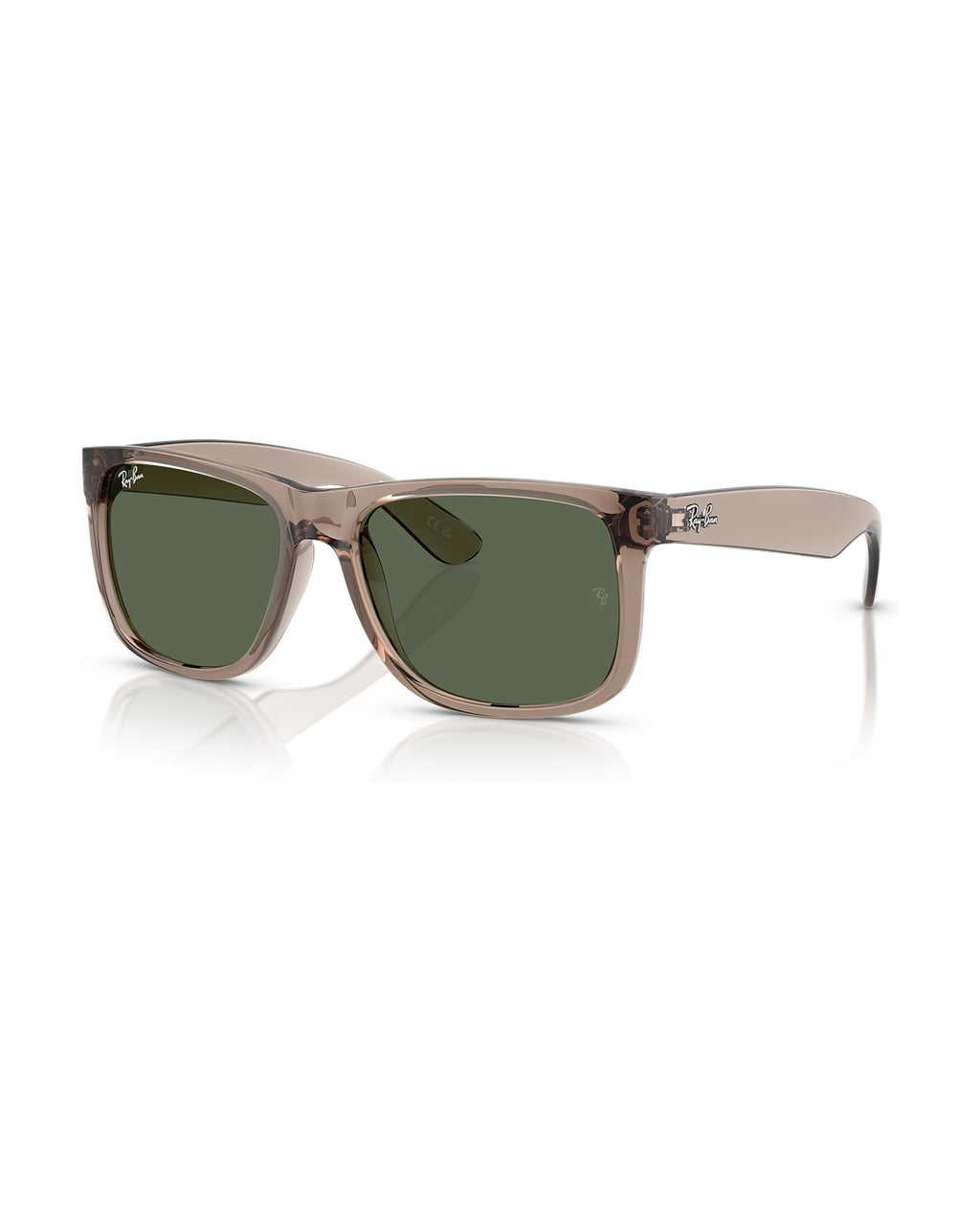 Justin Sunglasses - Transparent Brown/Dark Green - Ray-Ban