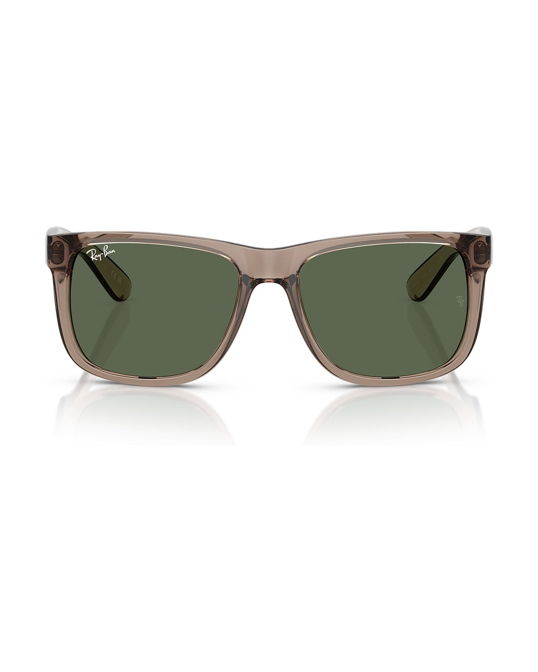Justin Sunglasses - Transparent Brown/Dark Green - Ray-Ban