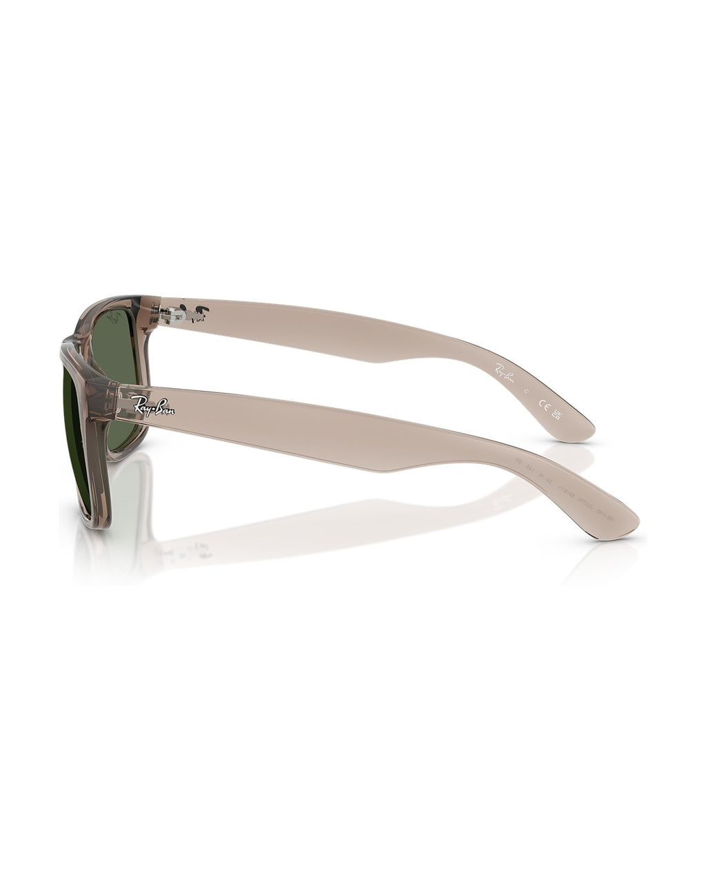 Justin Sunglasses - Transparent Brown/Dark Green - Ray-Ban