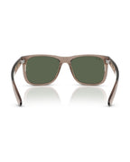 Justin Sunglasses - Transparent Brown/Dark Green - Ray-Ban