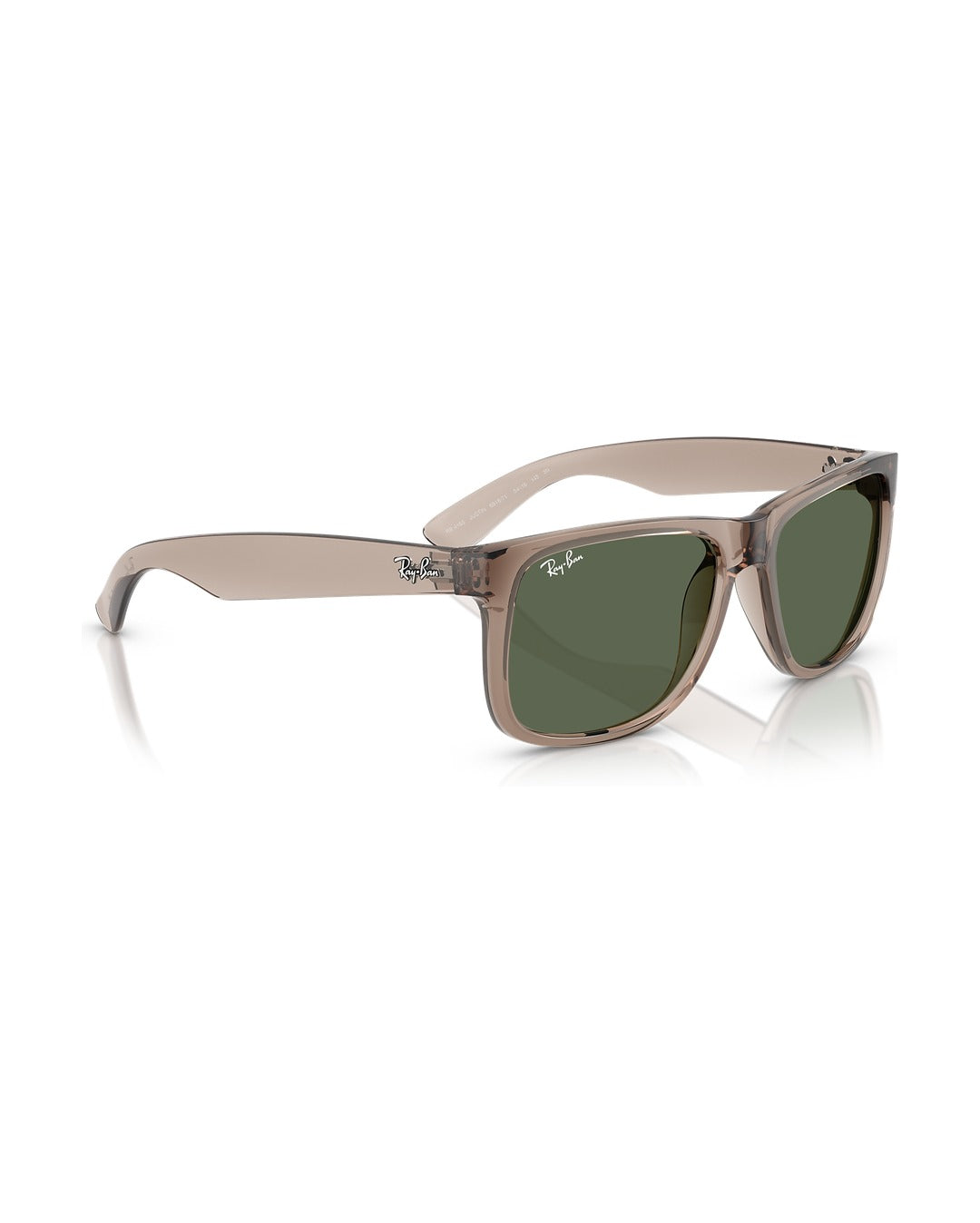 Justin Sunglasses - Transparent Brown/Dark Green - Ray-Ban