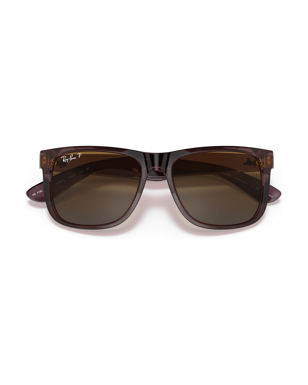 Justin Sunglasses - Transparent Dark Brown/Brown Gradient Polarised - Ray-Ban