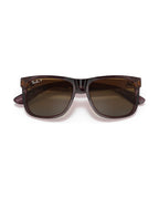 Justin Sunglasses - Transparent Dark Brown/Brown Gradient Polarised - Ray-Ban