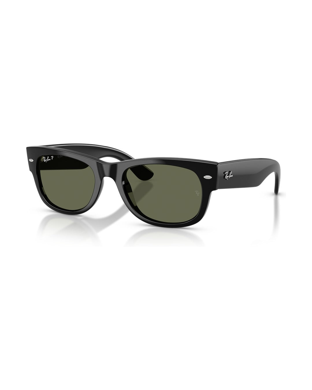 Mega Wayfarer II Sunglasses - Black/Green Polarized - Ray-Ban