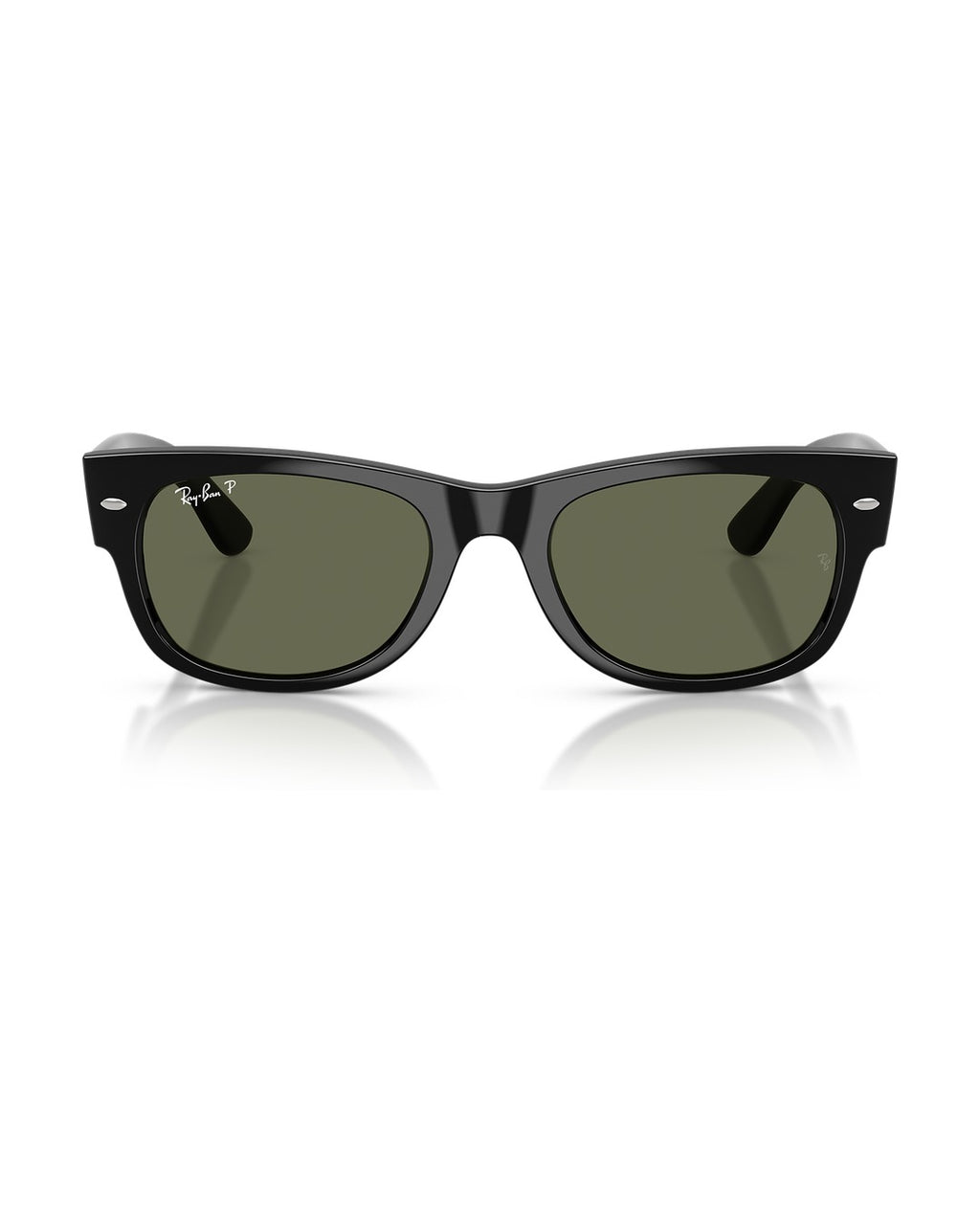 Mega Wayfarer II Sunglasses - Black/Green Polarized - Ray-Ban