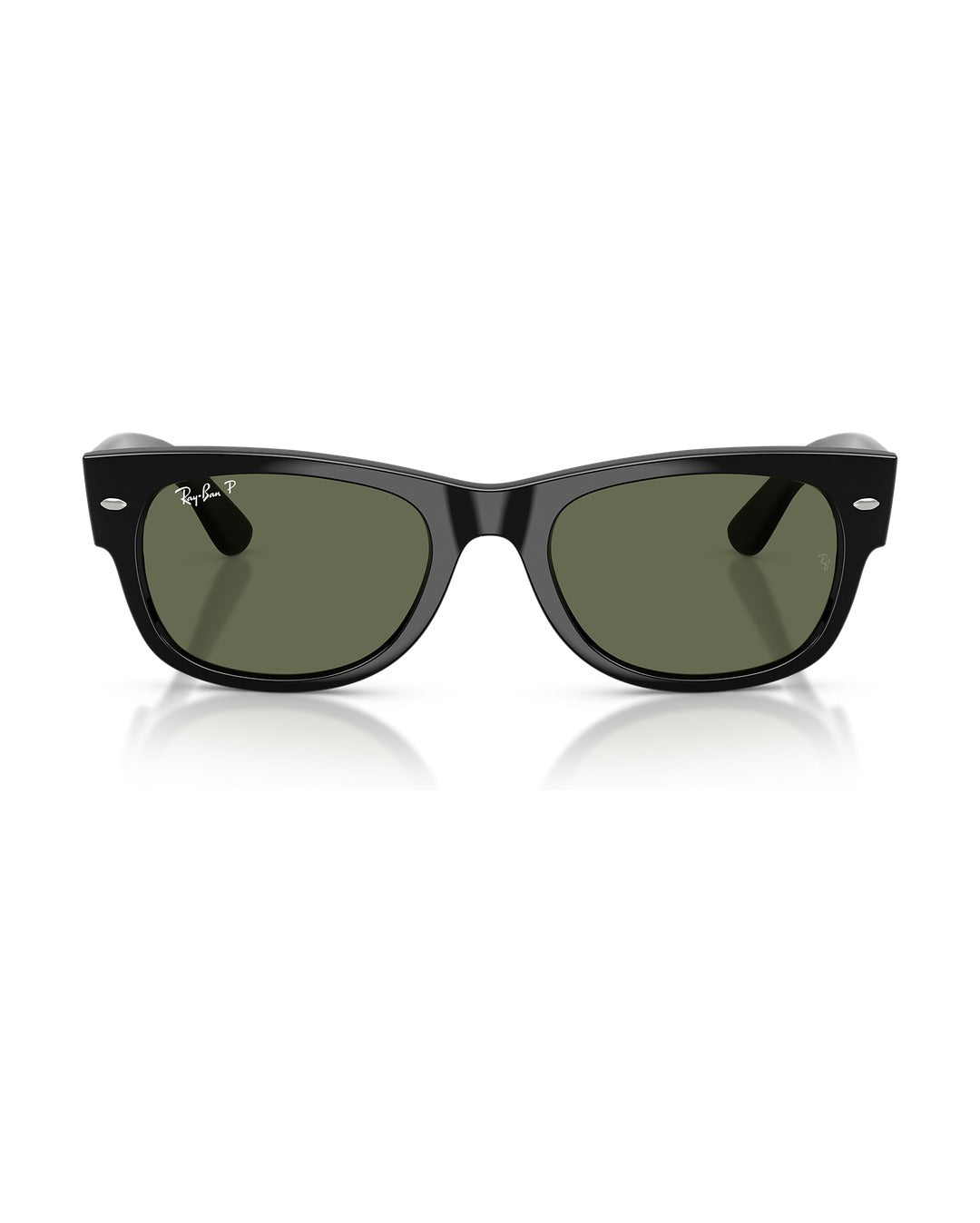 Mega Wayfarer II Sunglasses - Black/Green Polarized - Ray-Ban