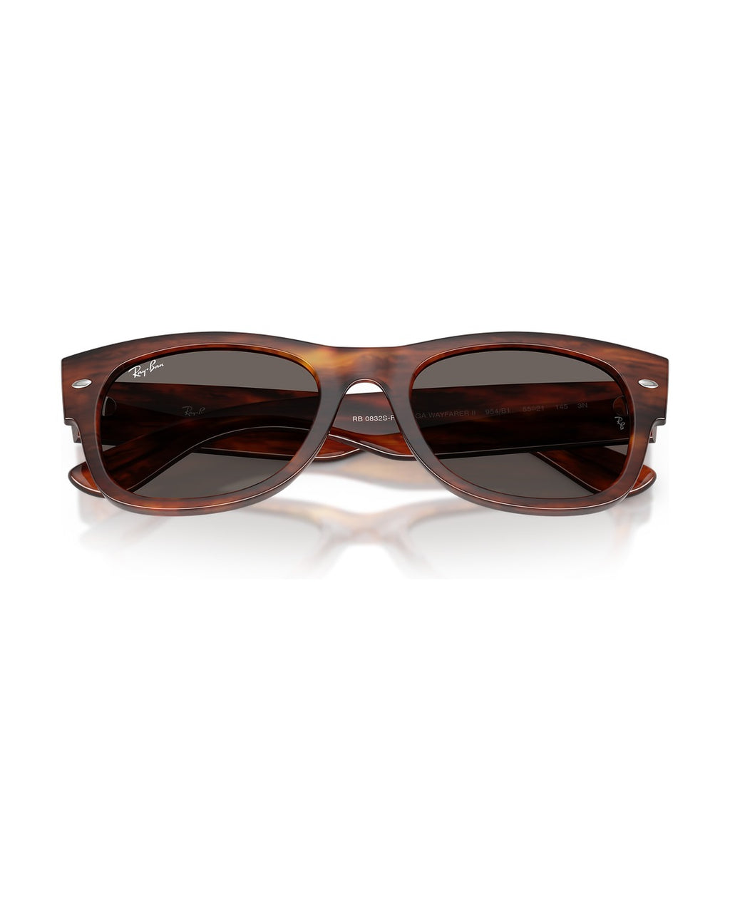 Mega Wayfarer II Sunglasses - Striped Havana/Dark Grey - Ray-Ban