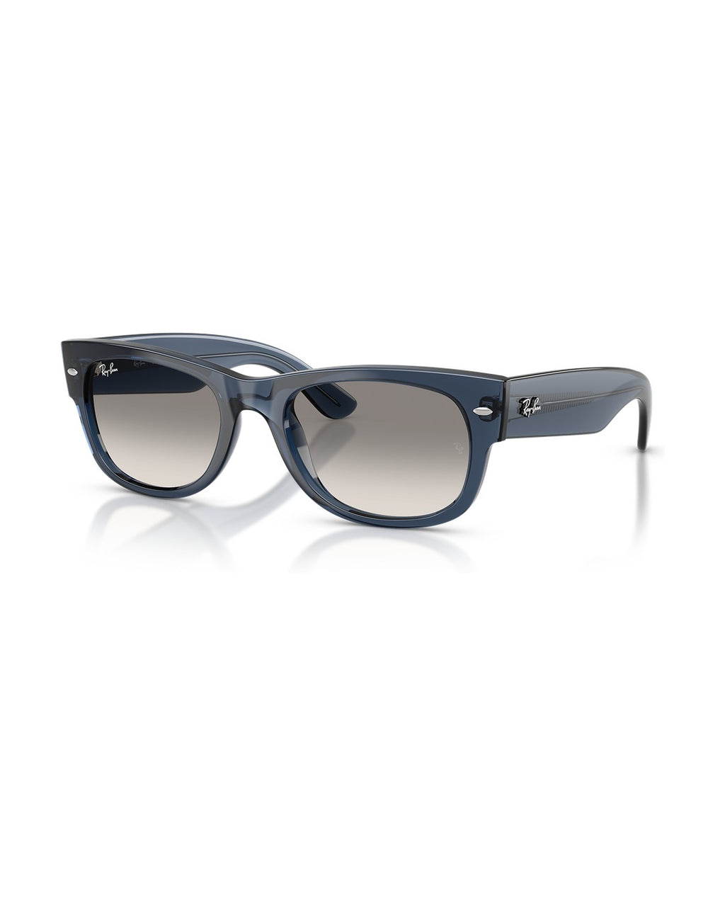 Mega Wayfarer II Sunglasses - Transparent Dark Blue/Clear Gradient Grey - Ray-Ban