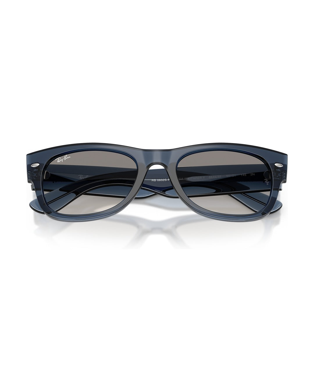 Mega Wayfarer II Sunglasses - Transparent Dark Blue/Clear Gradient Grey - Ray-Ban