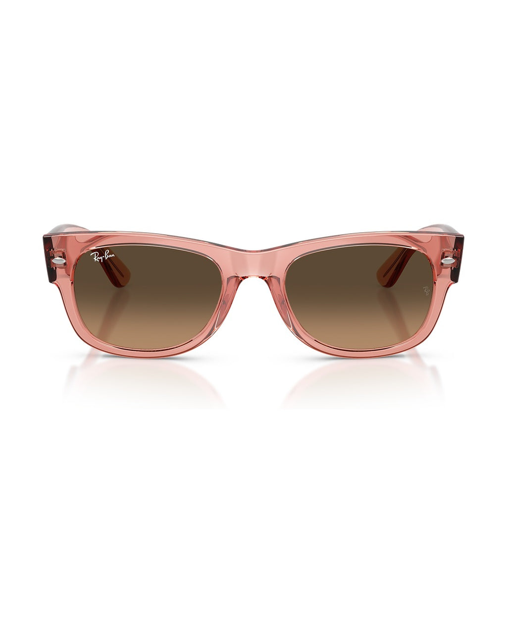 Mega Wayfarer II Sunglasses - Transparent Pink/Light Brown Gradient Black - Ray-Ban