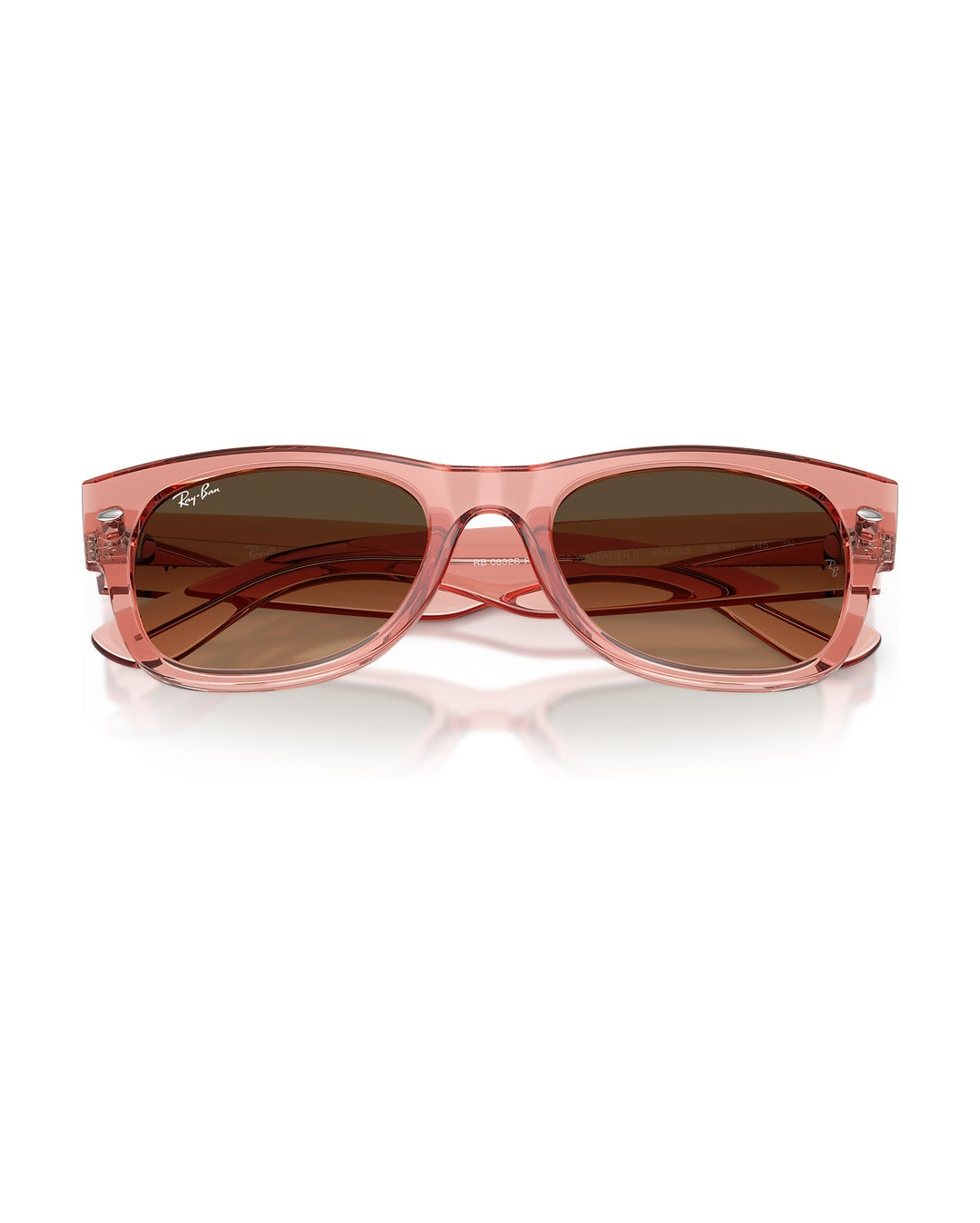 Mega Wayfarer II Sunglasses - Transparent Pink/Light Brown Gradient Black - Ray-Ban