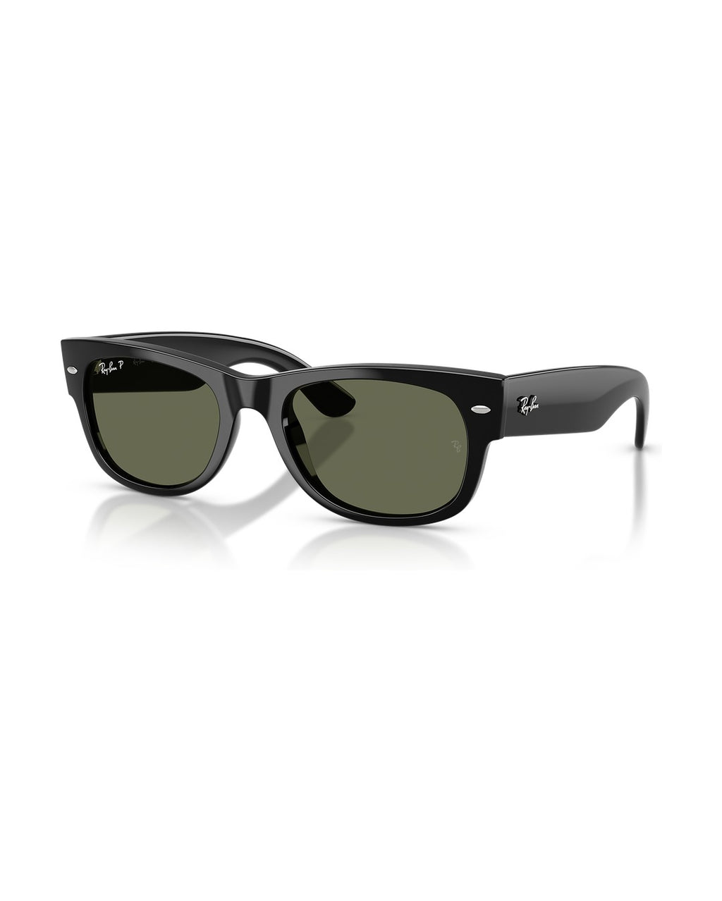Mega Wayfarer II Sunglasses - Black/Green Polarized - Ray-Ban