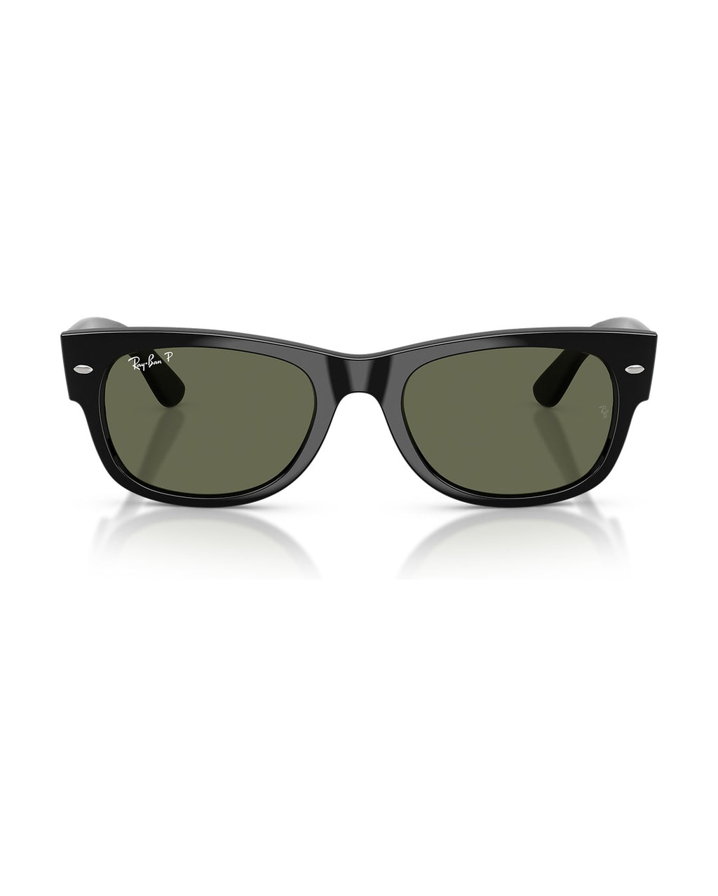 Mega Wayfarer II Sunglasses - Black/Green Polarized - Ray-Ban