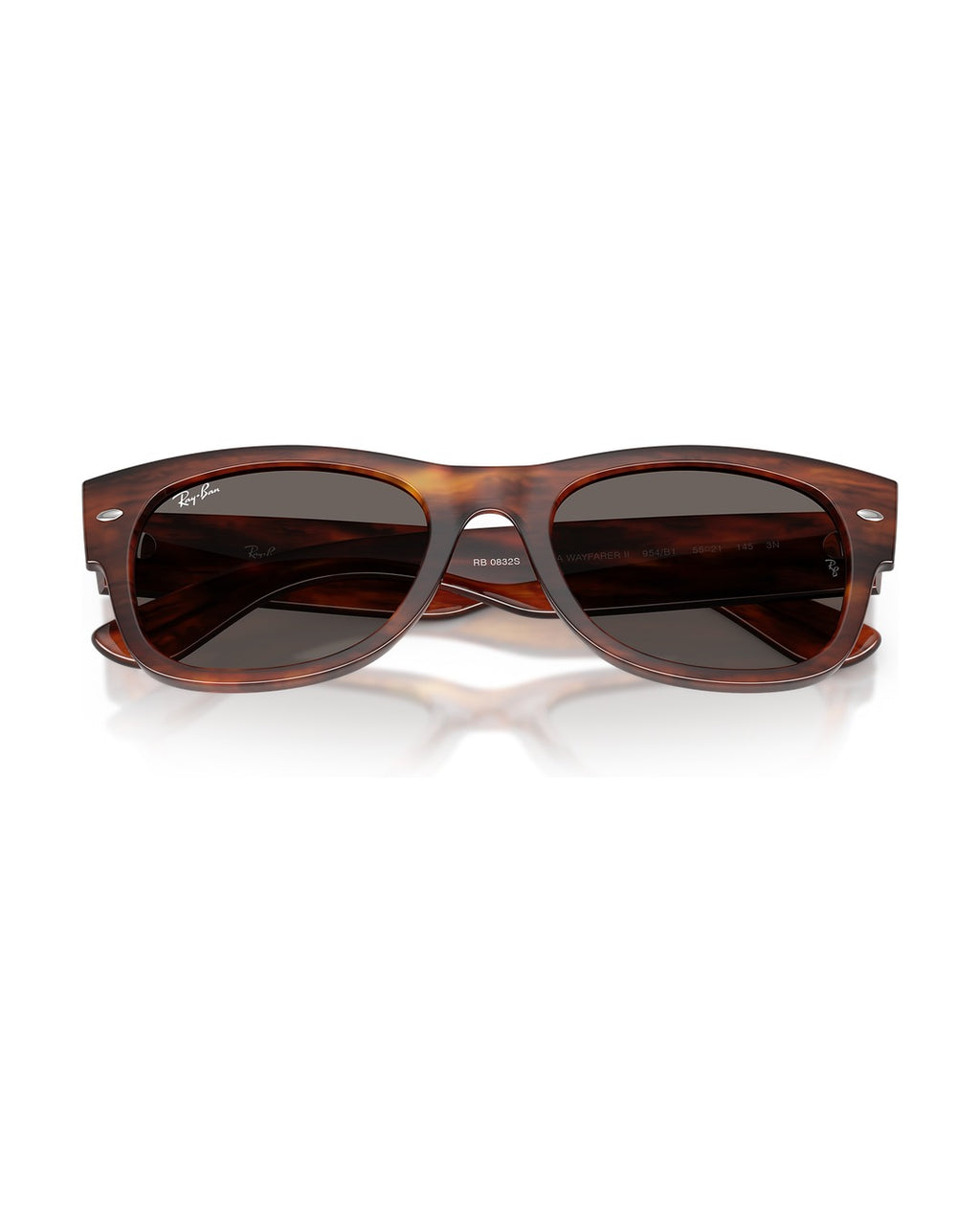 Mega Wayfarer II Sunglasses - Striped Havana/Dark Grey - Ray-Ban