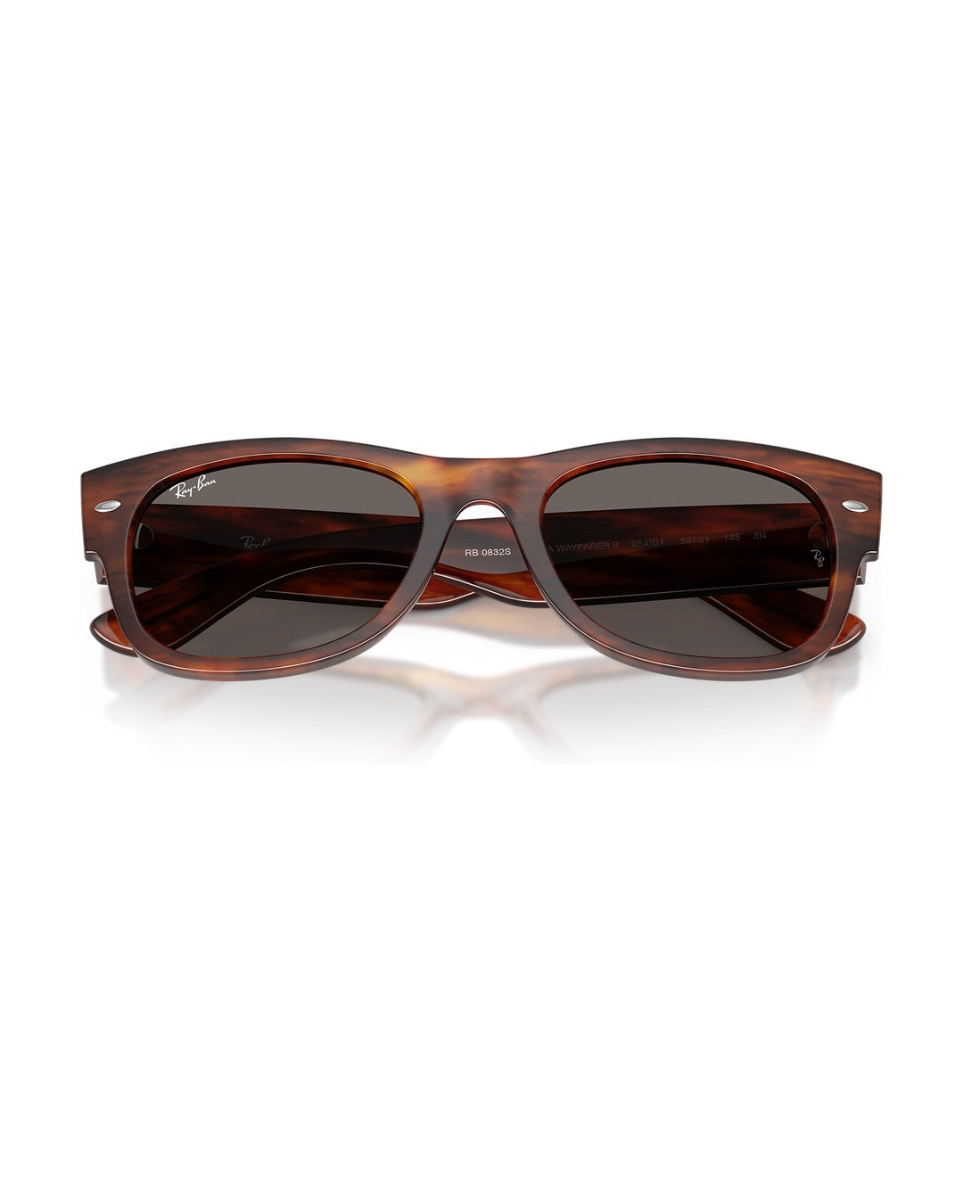 Mega Wayfarer II Sunglasses - Striped Havana/Dark Grey - Ray-Ban